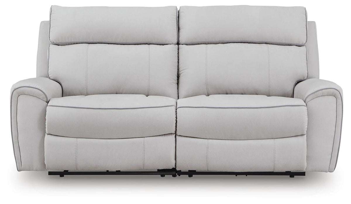 Grafton Pike Pearl/Ash Power Reclining Loveseat
