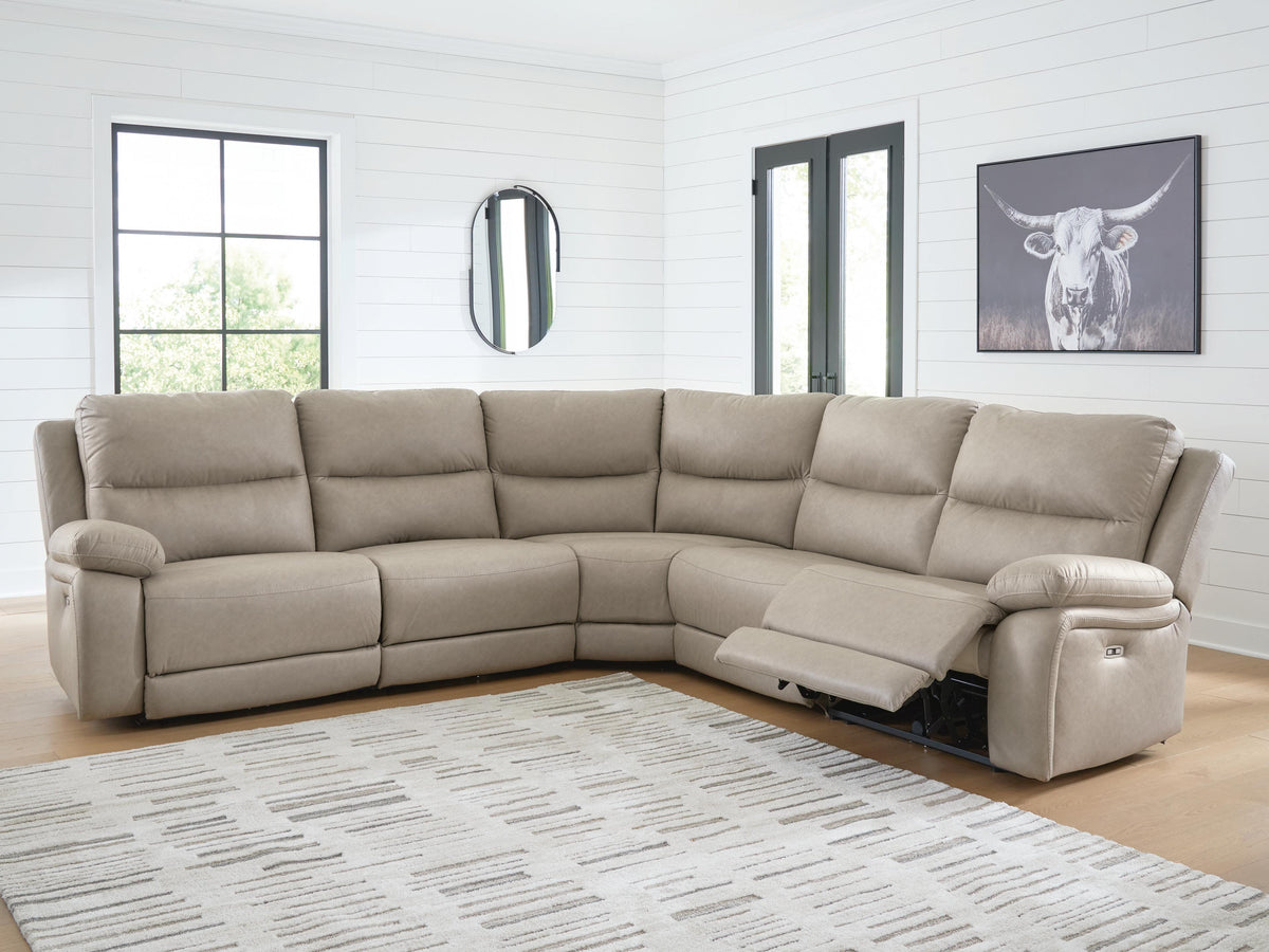 Brannigan Pebble 5-Piece Power Reclining Sectional