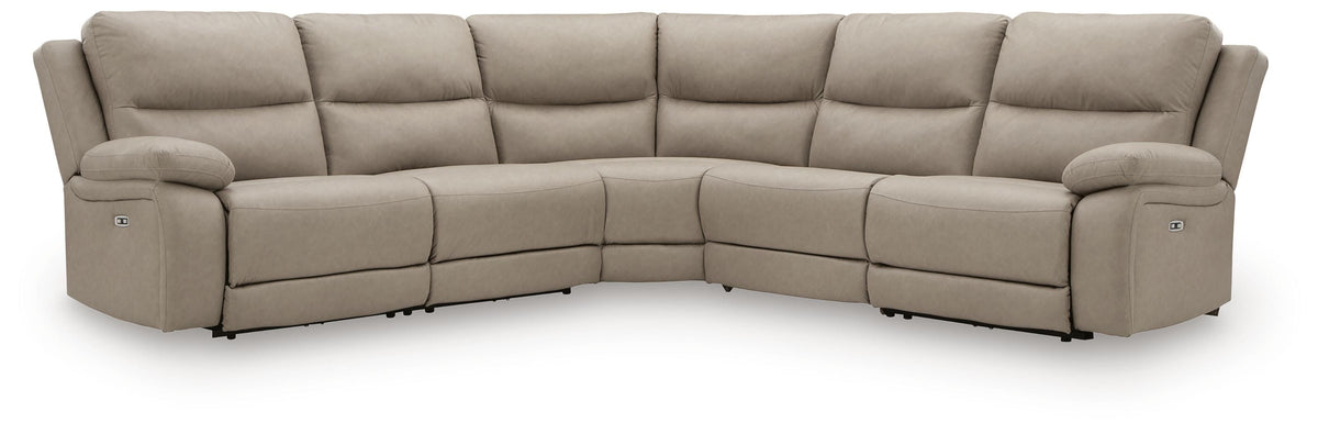 Brannigan Pebble 5-Piece Power Reclining Sectional