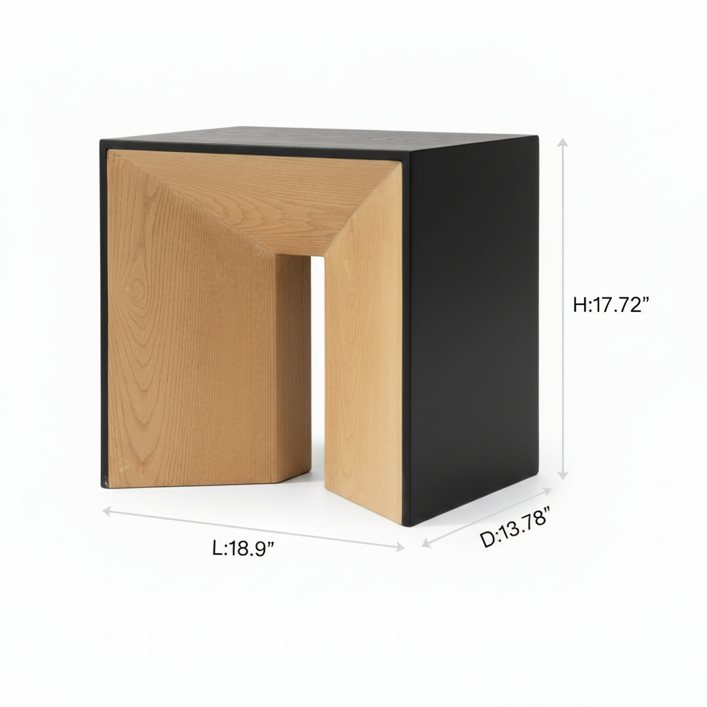 Alerisse End Table dimensions, length 18.9 inches, depth 13.78 inches, height 17.72 inches