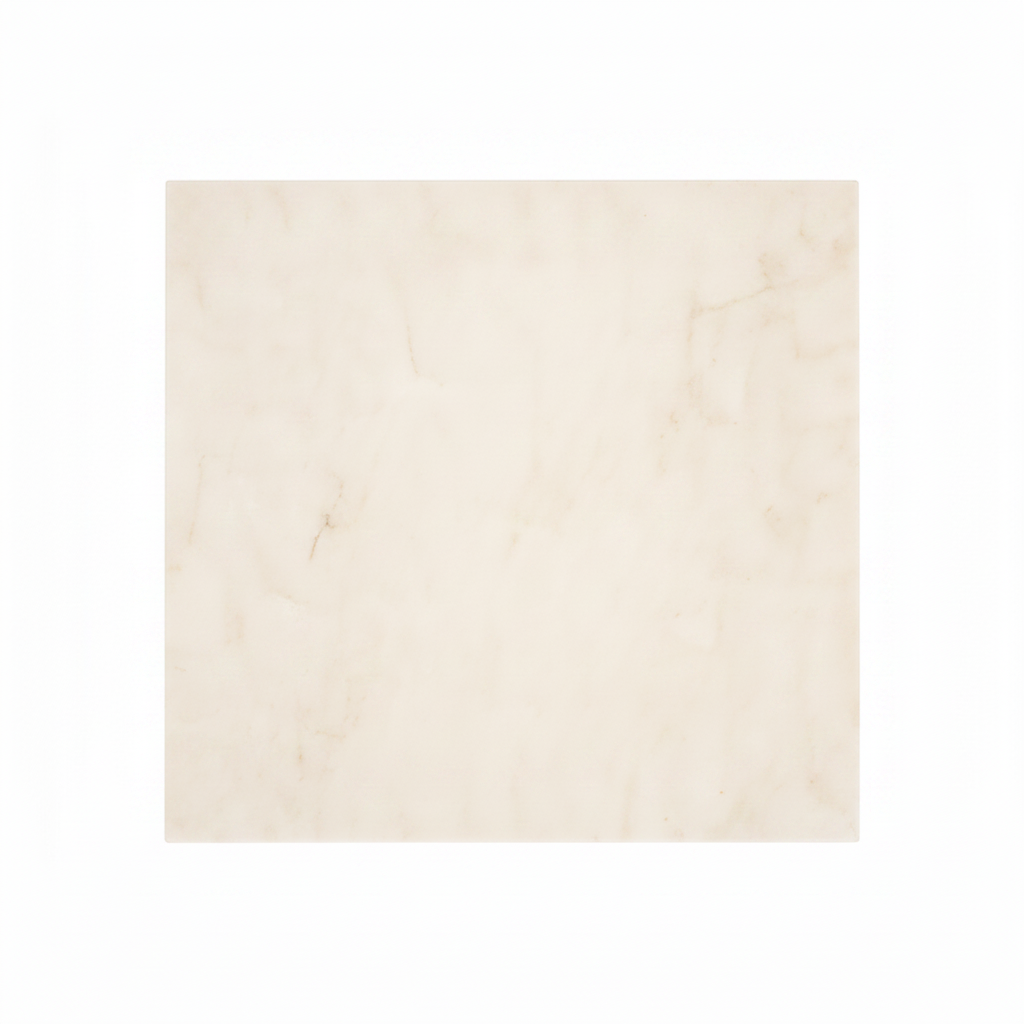 Arvessa Coffee Table overhead view showcasing natural stone surface with creamy white alabaster veining