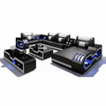 Aurelmont Noir Sectional — front view