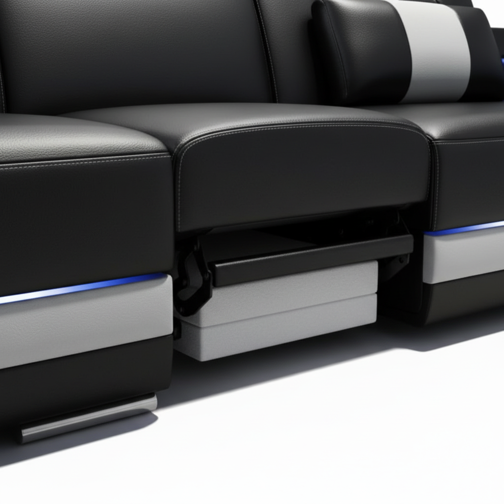 Aurelmont Noir Sectional — detail