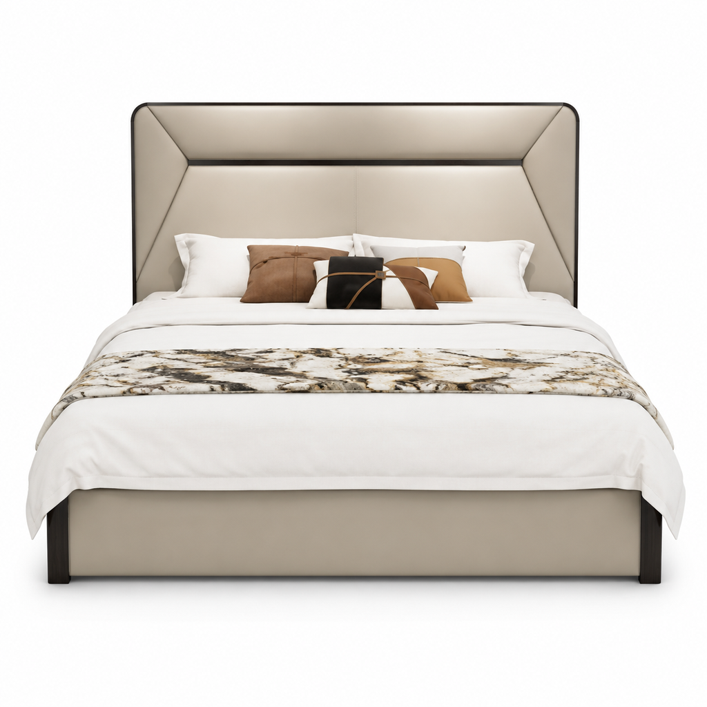 Calveris Bed overall product view showing the complete bed frame on a white background