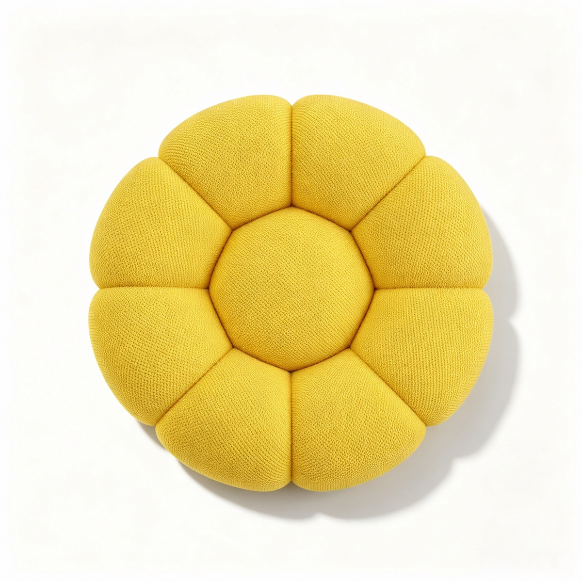 Cielmont Bellac Stool top-down view showing cushioned top and piped seams on a white background