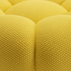 Cielmont Bellac Stool close-up of fabric upholstery and piping detail on a white background