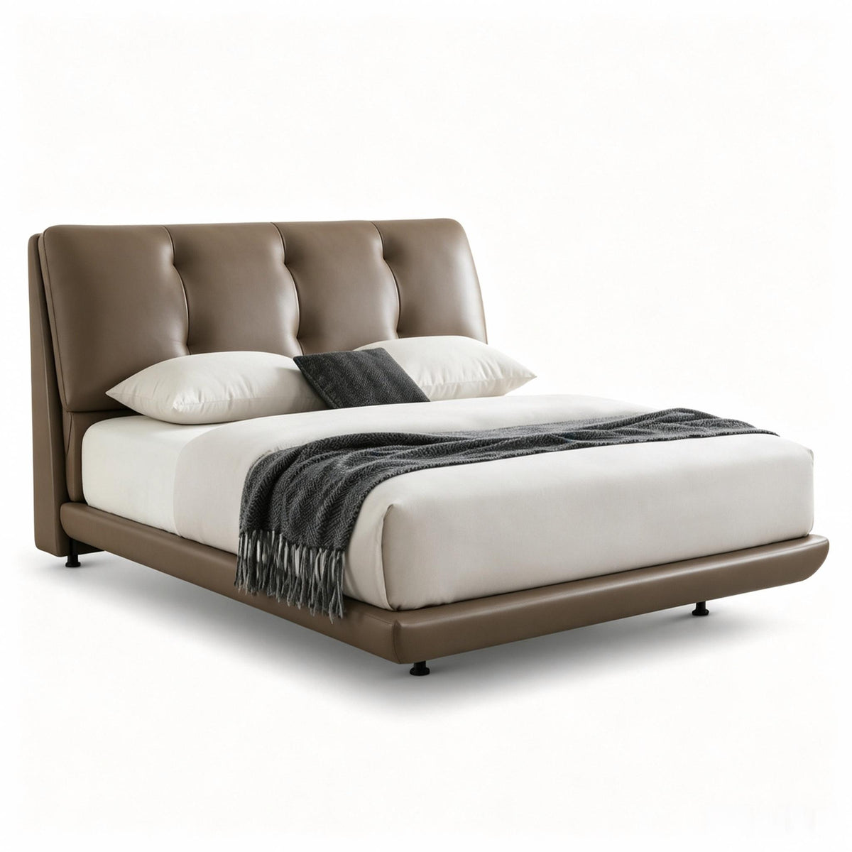 Cordaire Bed three-quarter view with headboard on the left and footboard on the right on a white background