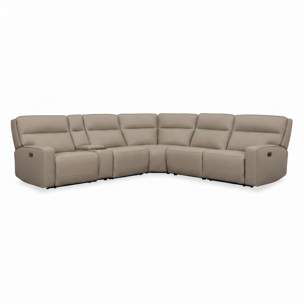 Cortevia Leather Sectional — front view
