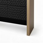 Davena Sideboard close-up of the lower black base and side support.