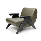 Dovarin Accent Chair with a structured upholstered seat, supportive backrest, and geometric frame on a white background.