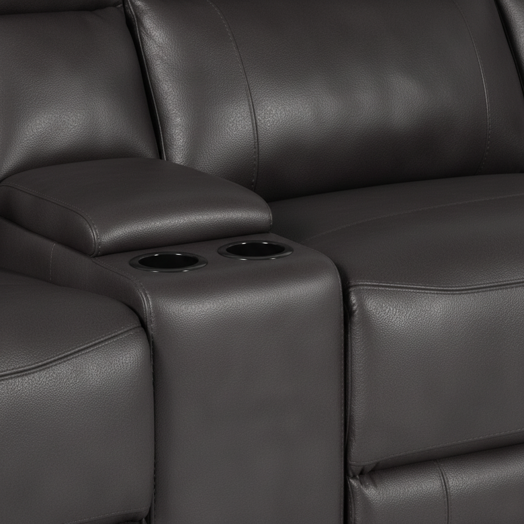 Draventon Leather Sectional — leather detail