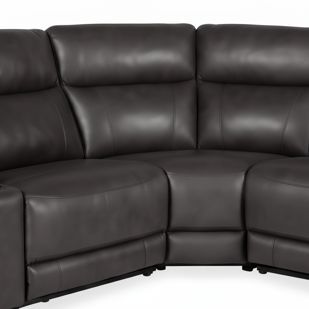 Draventon Leather Sectional — leather detail