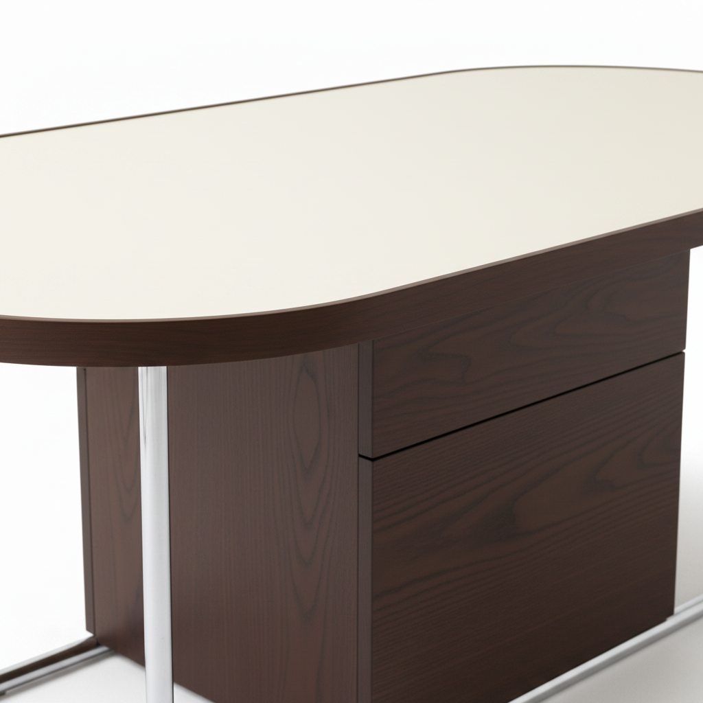 Esvarin Coffee Table wood tabletop edge and grain detail