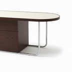 Esvarin Coffee Table wood support and metal frame connection detail