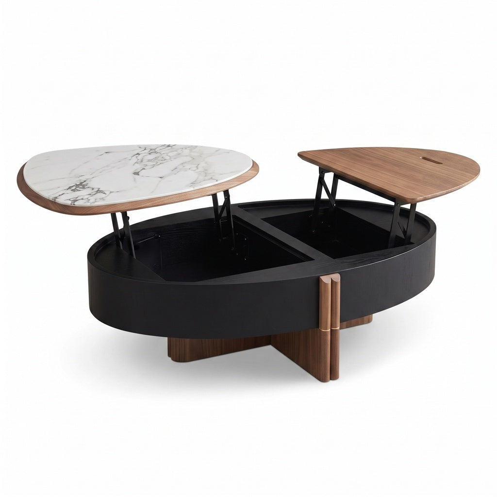 Ferlienne Coffee Table with two open lift tops