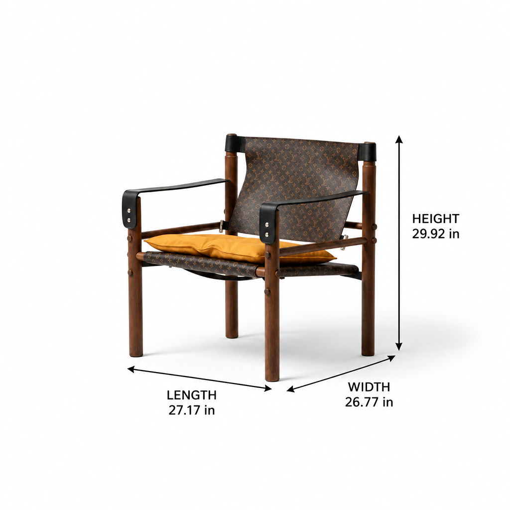 Fiorcrest Accent Chair dimension diagram showing length 27.17 inches, width 26.77 inches, and height 29.92 inches.
