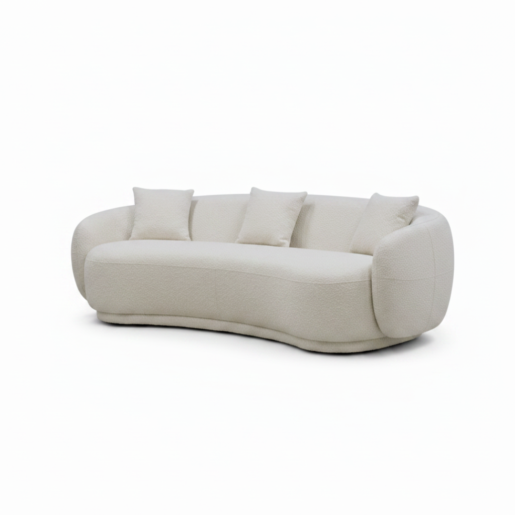 Franchet Sofa cream fabric left front 45 degree view