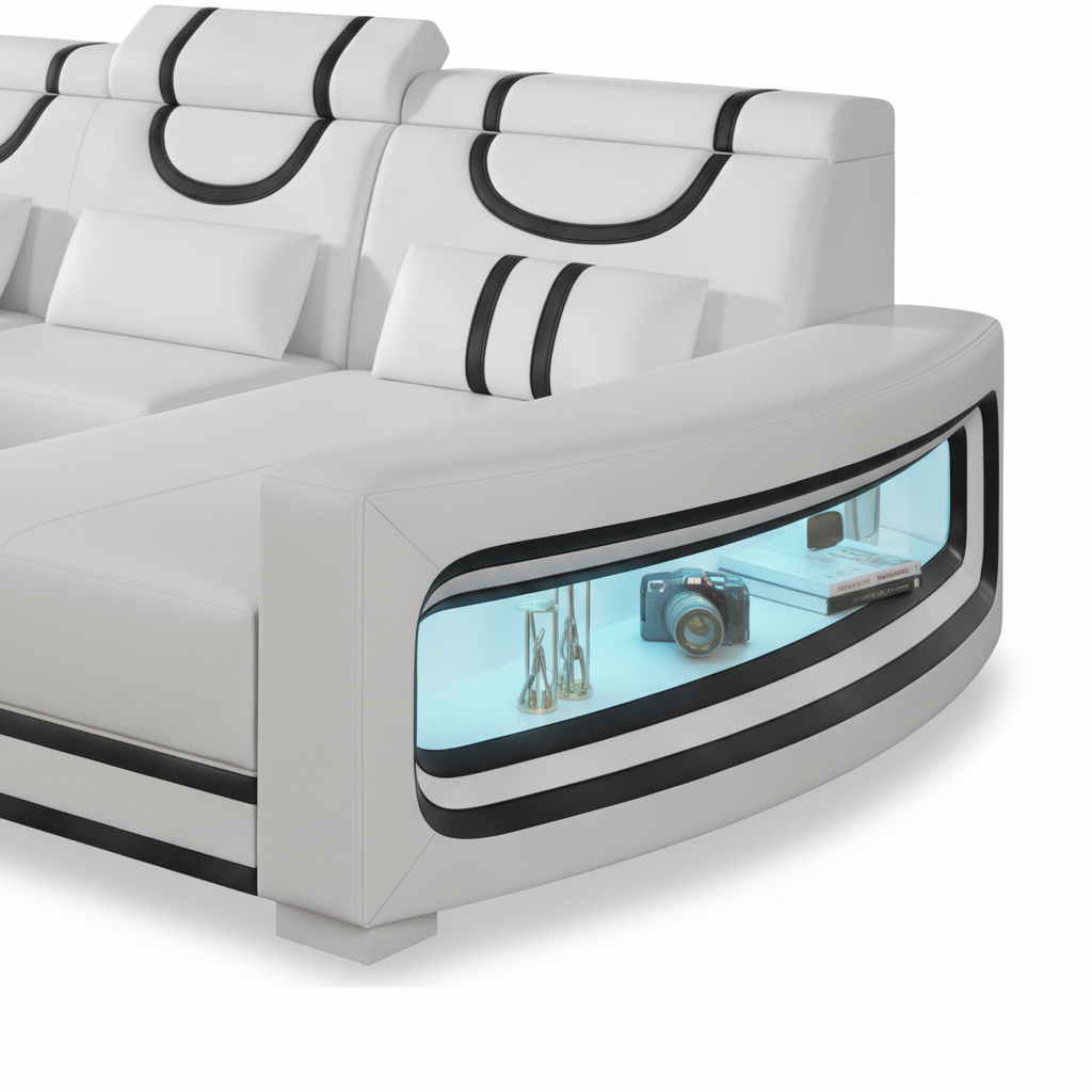 Gervaro Noir Sectional — detail