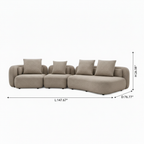 Glenoire Sectional — dimensions