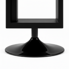 Gracelon End Table black pedestal and round base detail