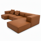 Grantham Leather Sectional — left 45° view