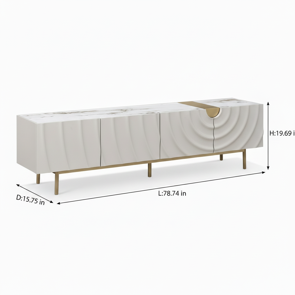 Imperial Pearl TV Stand — dimensions