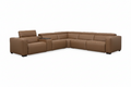 Isadorne Leather Sectional — front view
