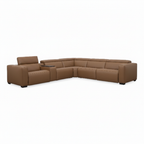 Isadorne Leather Sectional — front view