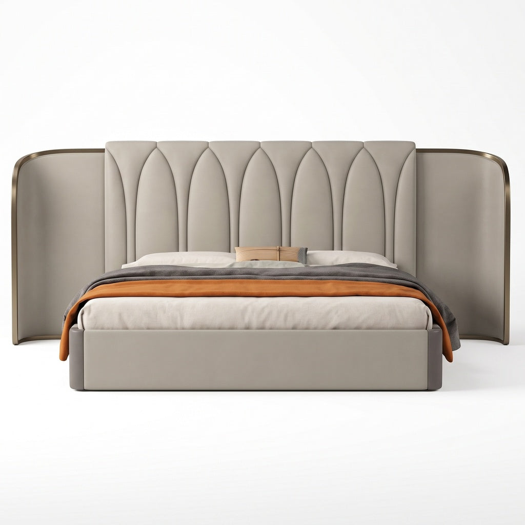 Iveronne Bed overall product view showing the complete bed frame on a white background