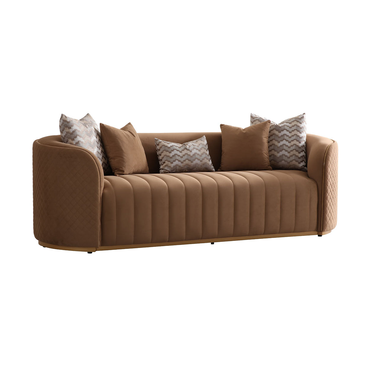 Ariana Sofa — Caramel/Gold — official view 4