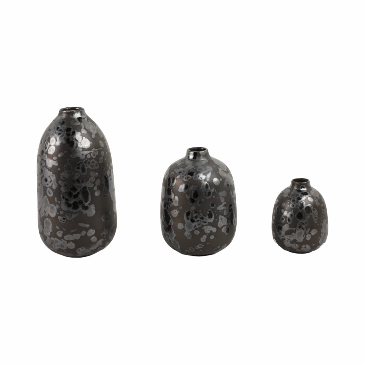 Tessgate Set of 3 Black Vases — 10″