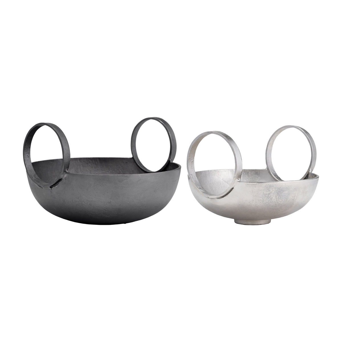 Edgepark Set of 2 Silver Bowls — 8″