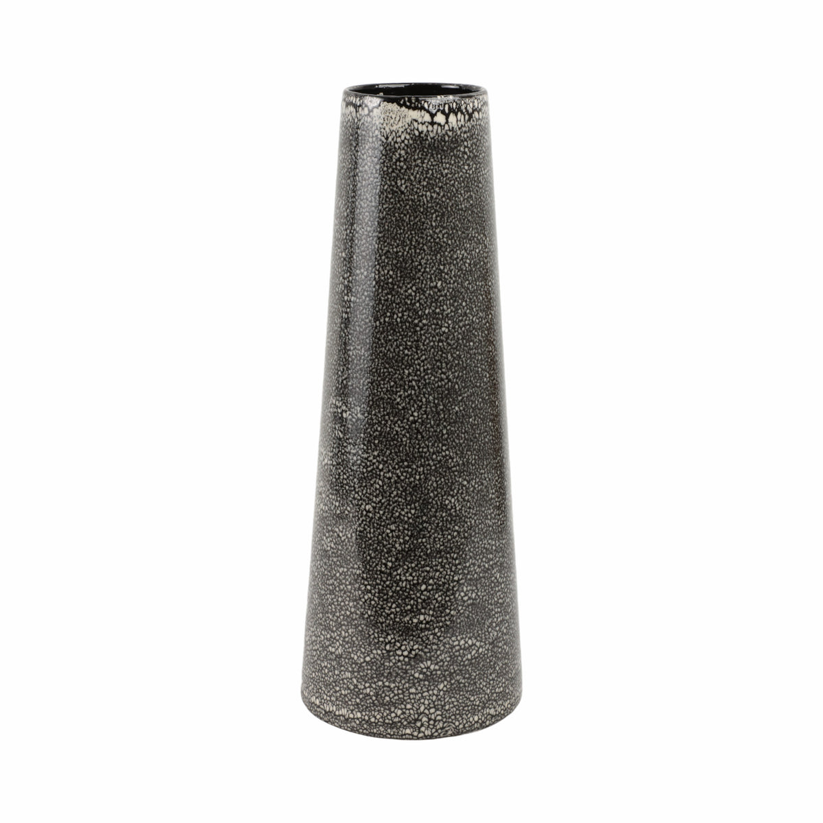 Pearlwood Black Vase — 20″