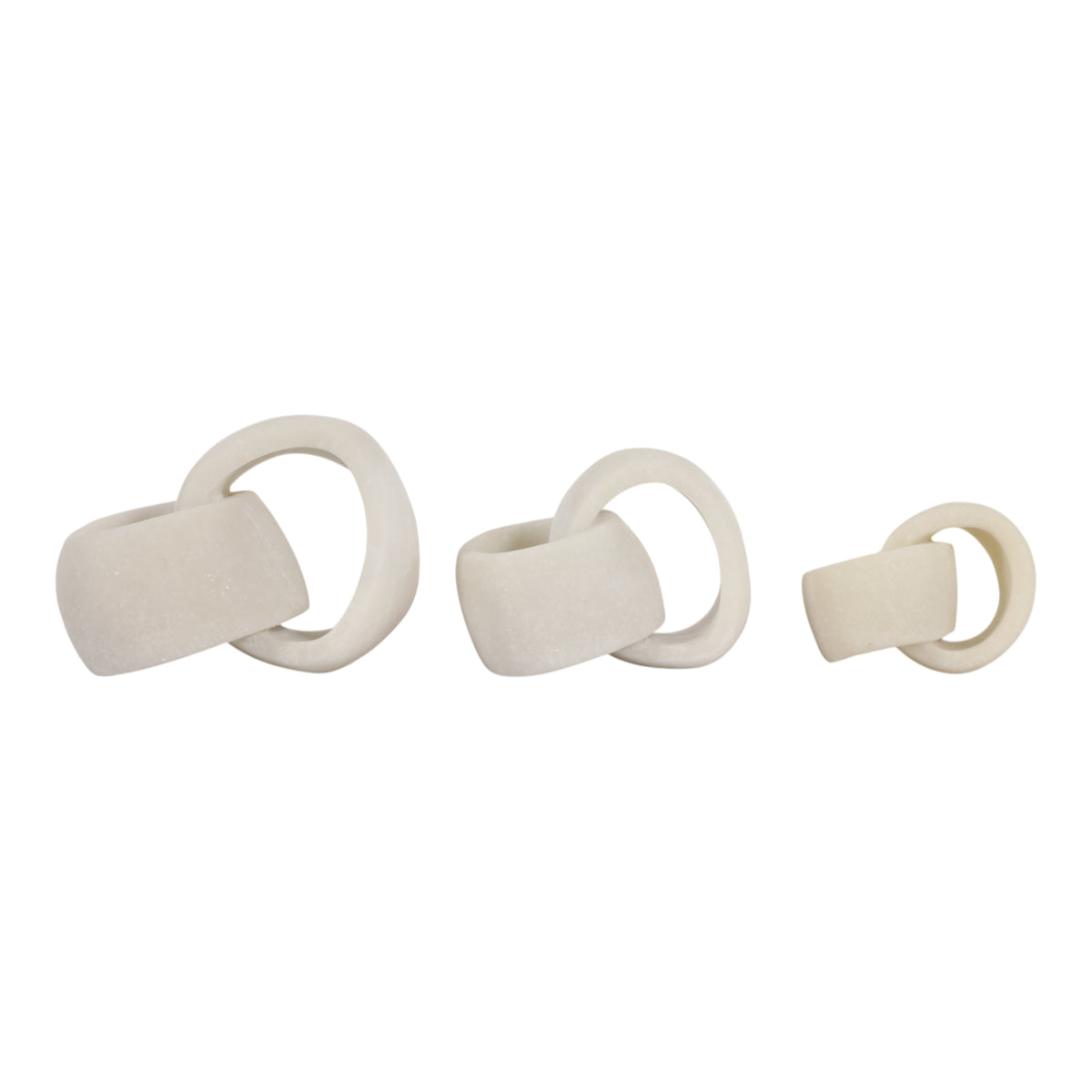 Haleyshaw Set of 3 White Decor — 5″