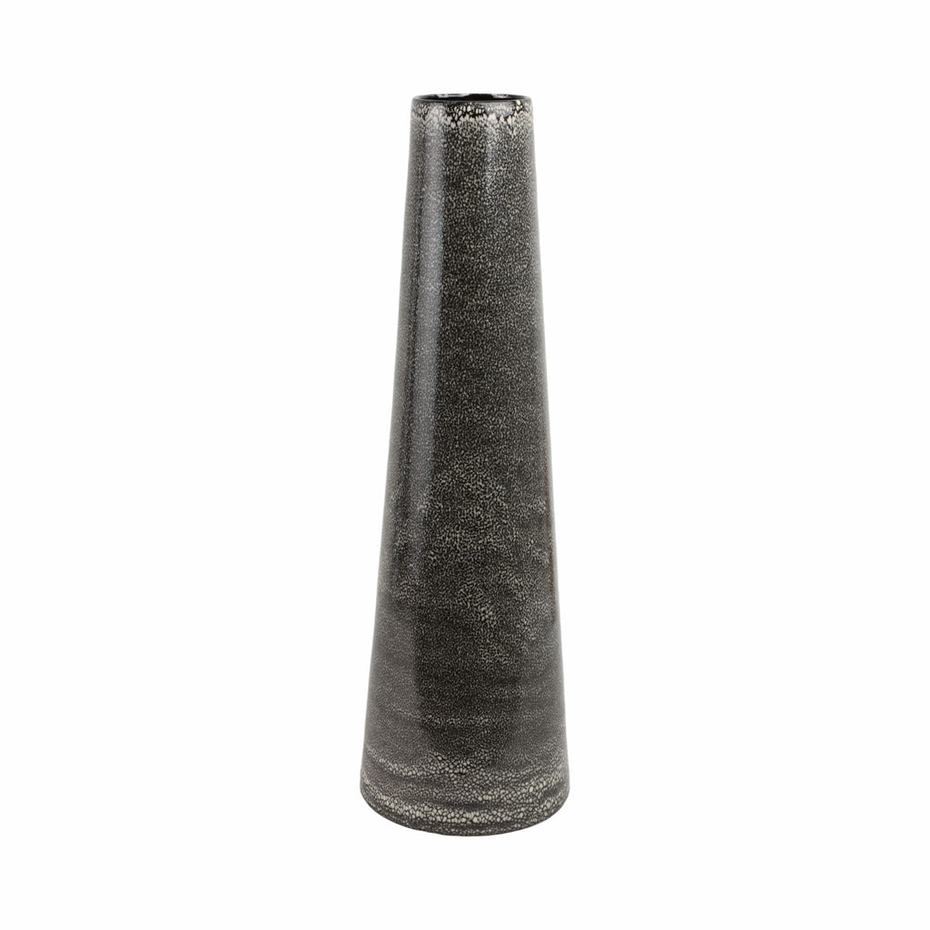 Pearlwood Black Vase — 28″