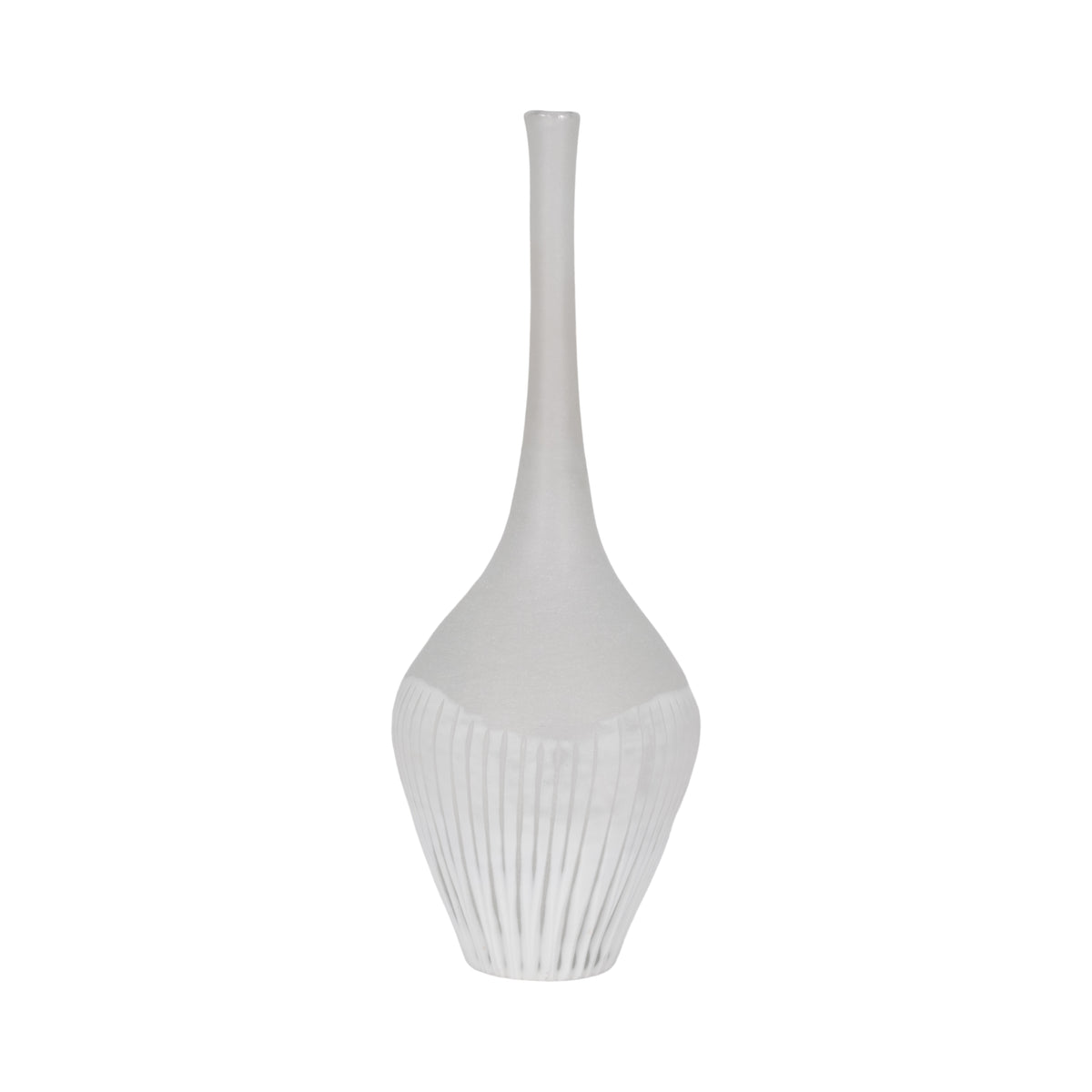Thornby White Glass Vase — 21″