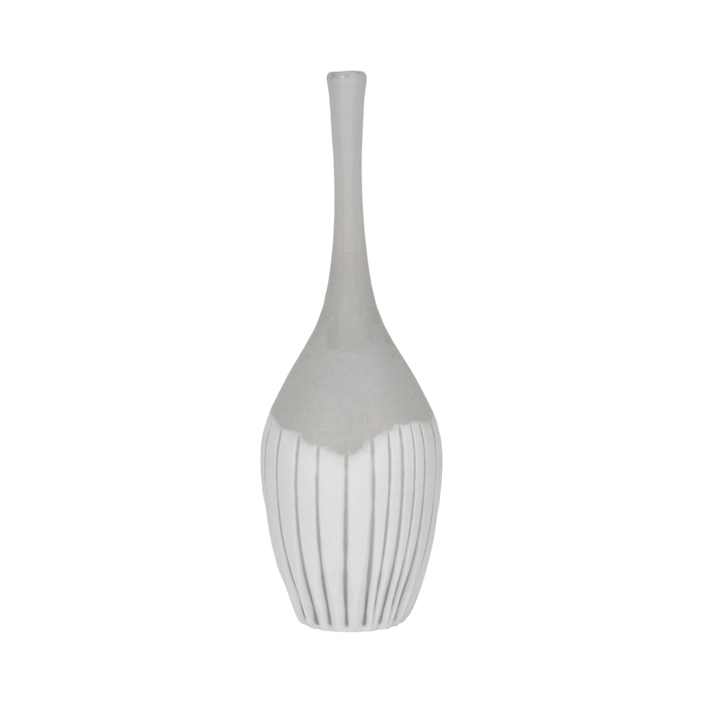 Thornby White Glass Vase — 17″