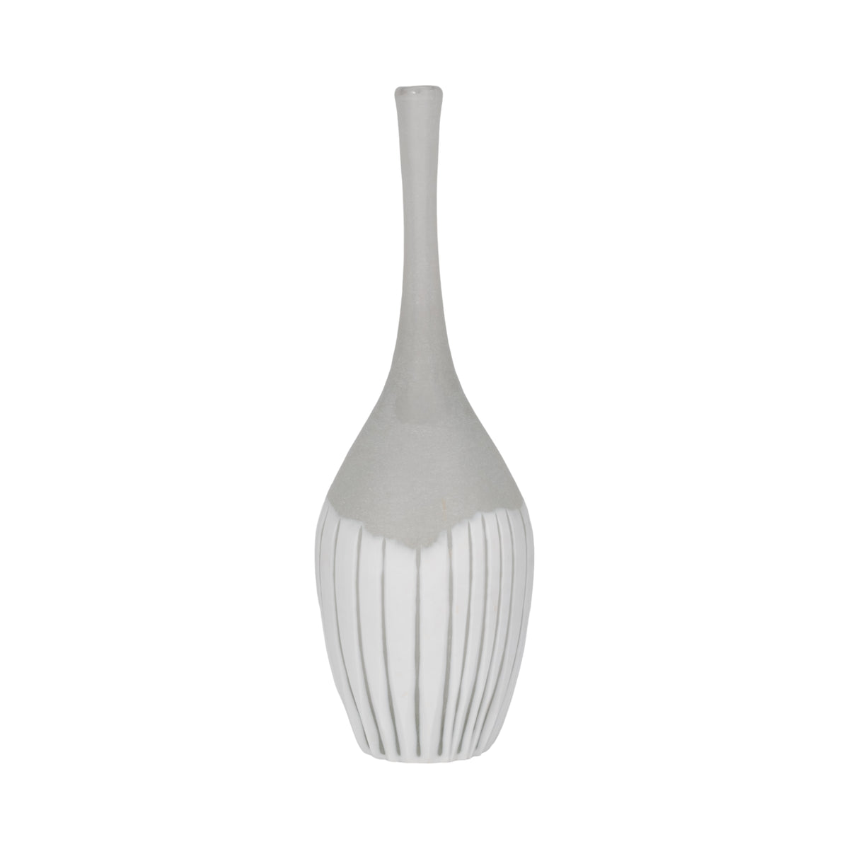 Thornby White Glass Vase — 17″