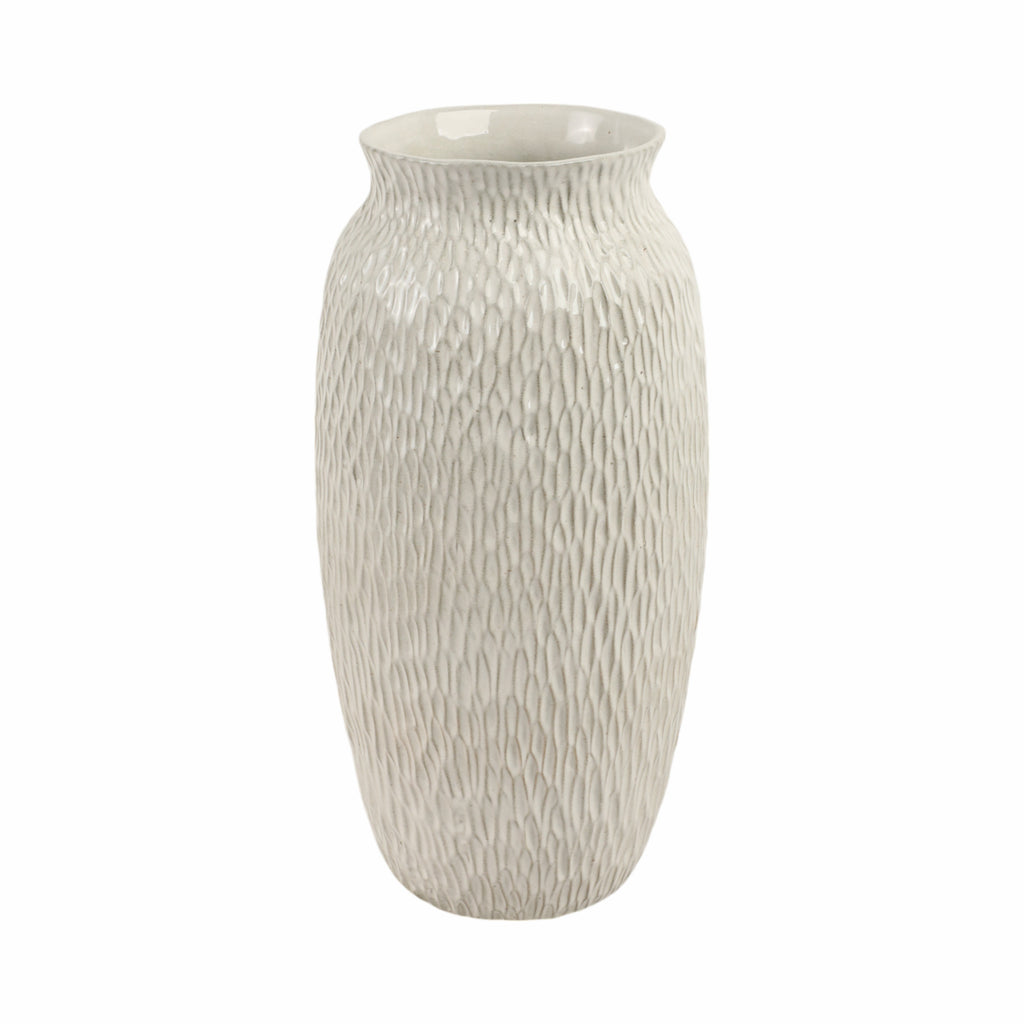 Bennetside White Vase — 15″