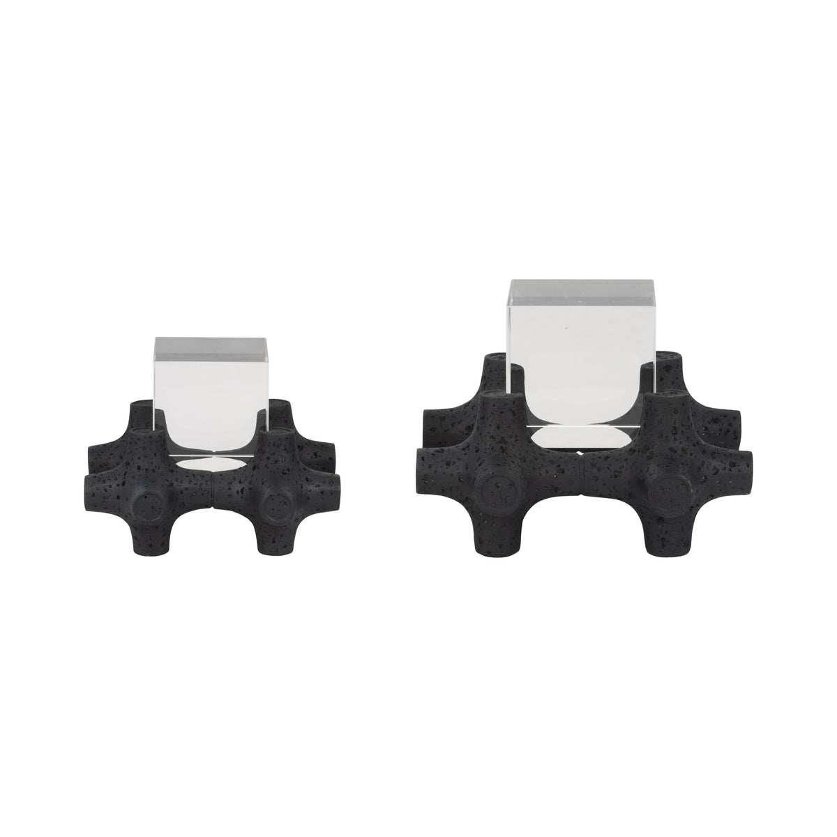 Casperoak Set of 2 Black Decor — 6″