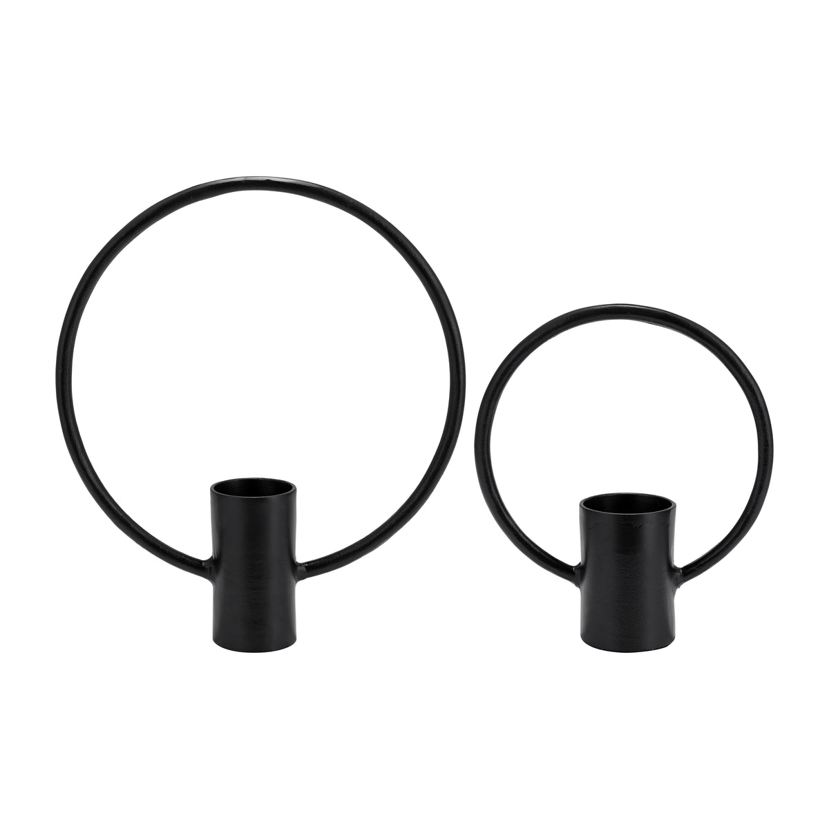 Floraridge Set of 2 Black Metal — 19″