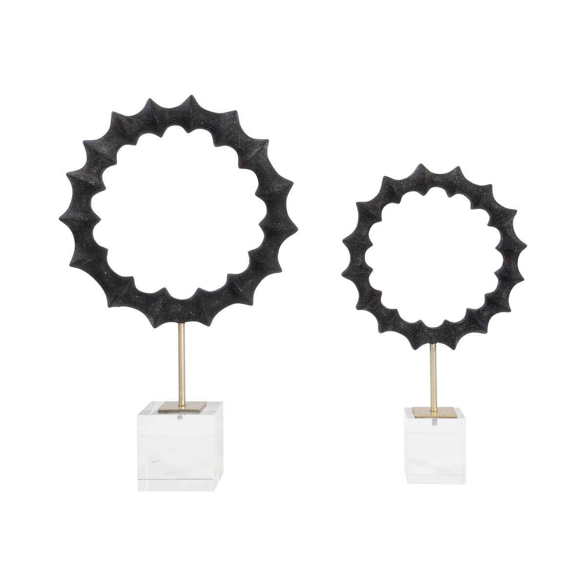 Zoebrook Set of 2 Black Decor — 18″