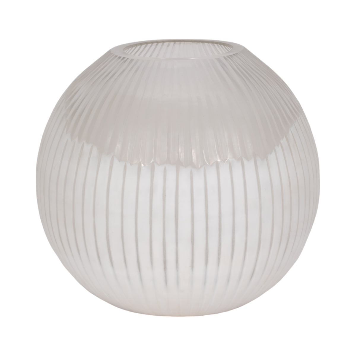 Ramonashaw White Glass Vase — 13″