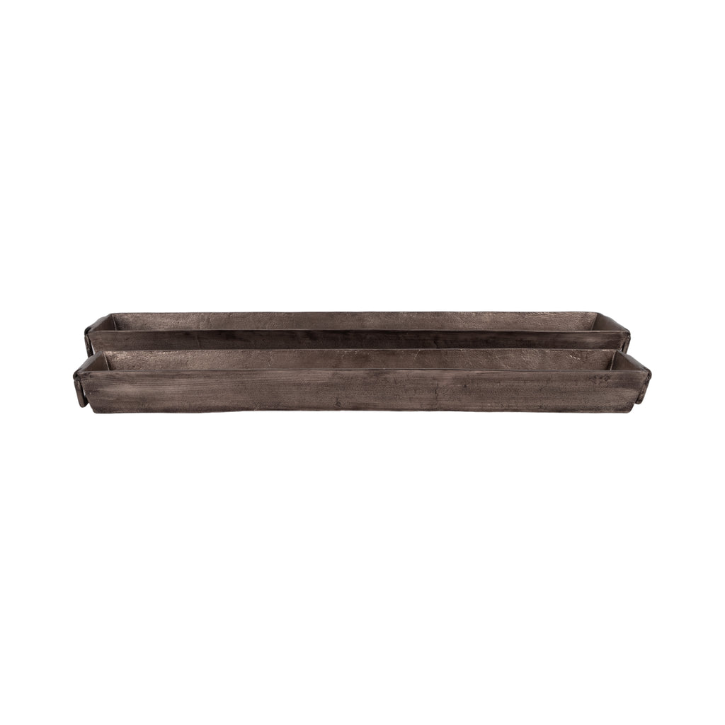 Heltonbrook Set of 2 Silver Tray — 3″