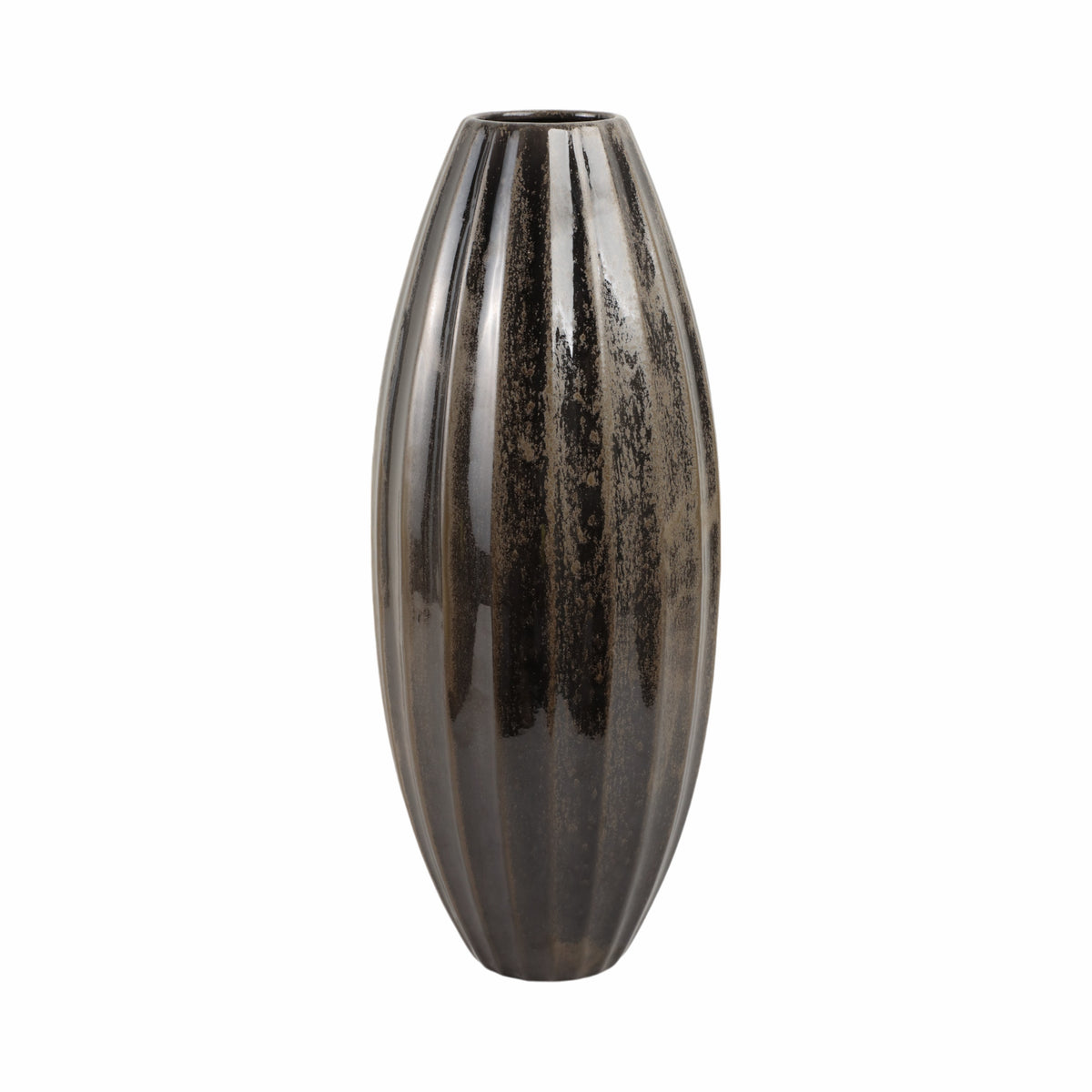 Tiltonridge Black Vase — 20″