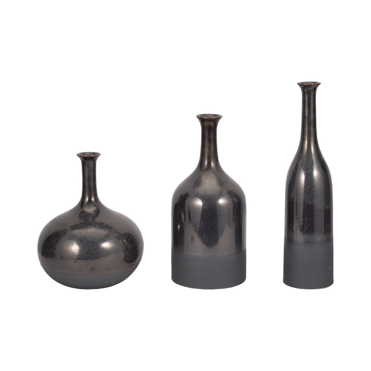 Maxlake Set of 3 Bronze Vases — 18″