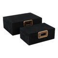 Raymond Set of 2 Black Boxes — 5″