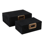 Raymond Set of 2 Black Boxes — 5″