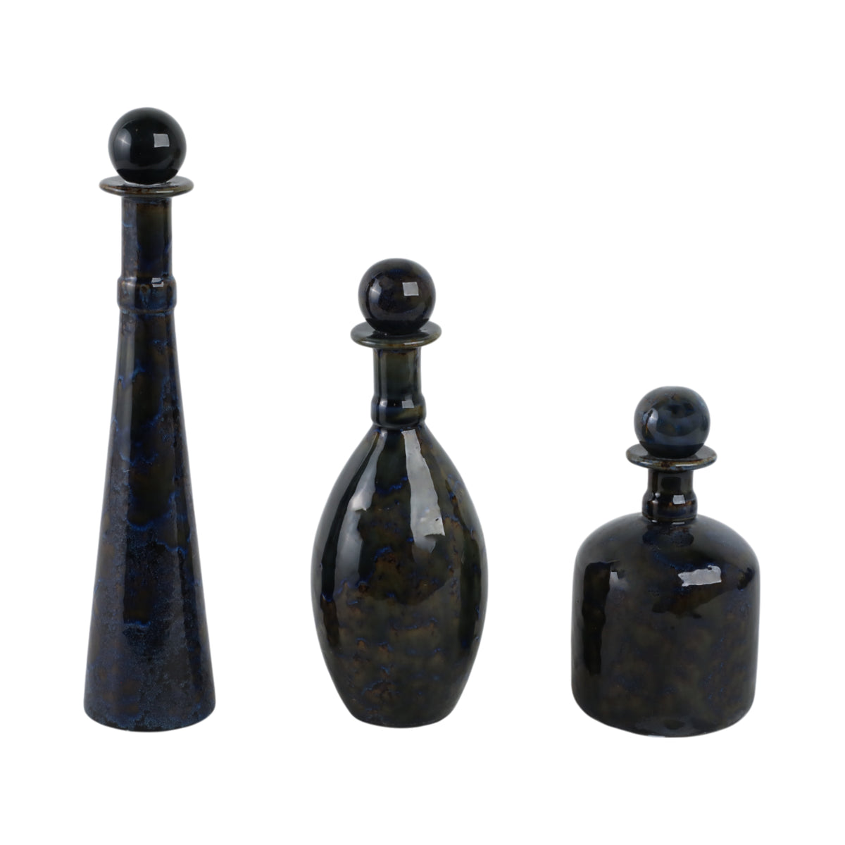 Garfieldholm Set of 3 Blue Vases — 15″