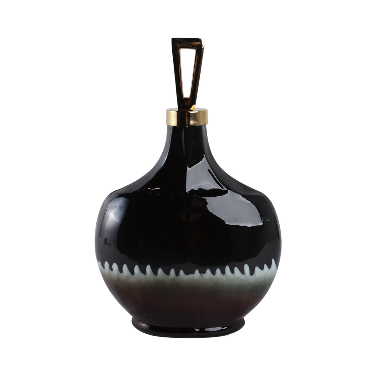 Elmontgrove Black Glass Vase — 16″
